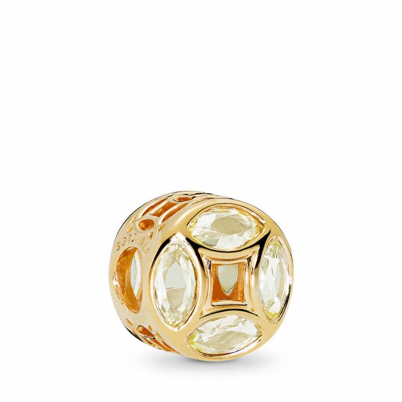 Pandora Shine™ Good Fortune Coin Charm - 18ct Gold Plated/Cubic Zirconia - Canada | JL5779FS